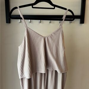 Dusty Pink Pleated Lampshade Top Maternity Overalls by Destination Maternity